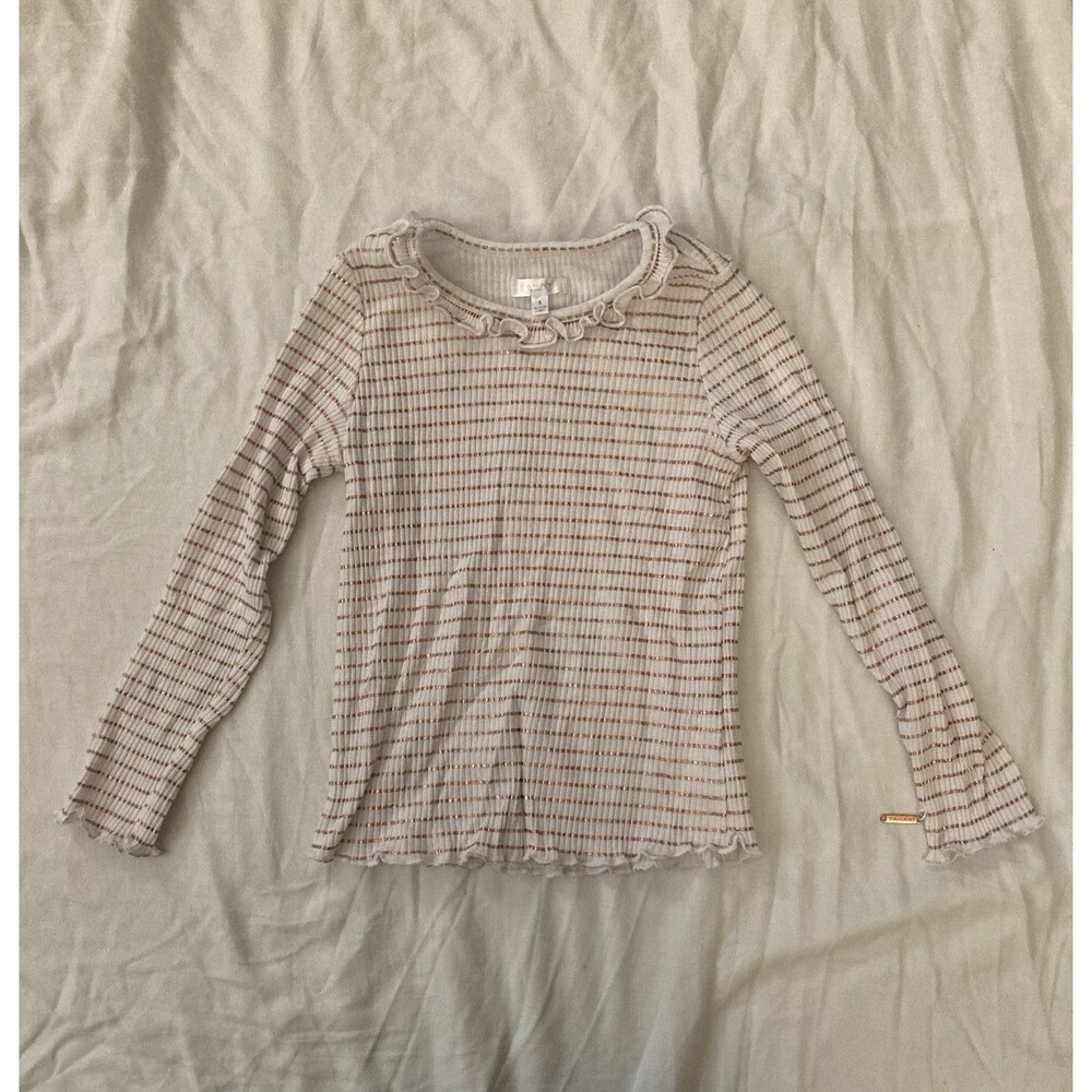 Size 5 Tahari girl clothes - one piece long sleeve top | striped theme